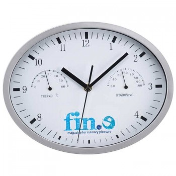 Стильные настенные часы с гидрометром и термометром - 47871