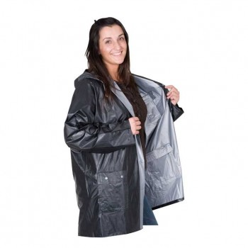 Двусторонняя дождевая куртка с капюшоном и карманами - 49205