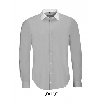 Рубашка мужская, плетение "нить к нити", с длинным рукавом SOL’S BELMONT MEN - 01430