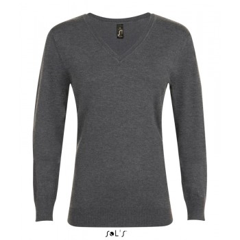 Женский пуловер с v-образным вырезом SOL'S GLORY WOMEN - 01711