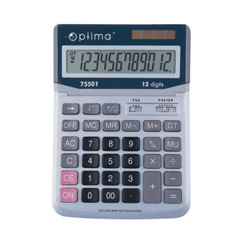 Калькулятор настольный бухгалтерский Optima O75501
