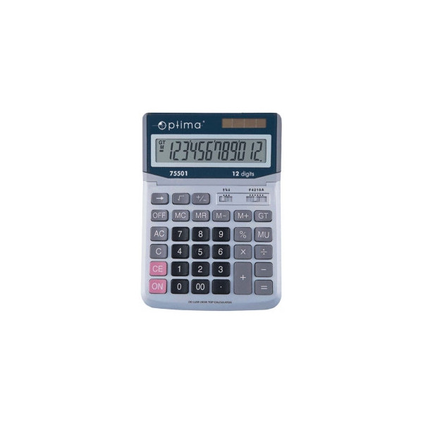 Калькулятор настольный бухгалтерский Optima O75501