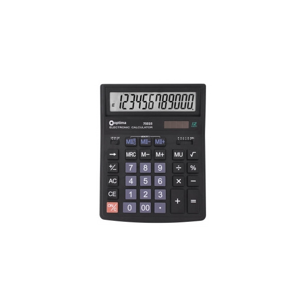Калькулятор настольный бухгалтерский Optima O75525